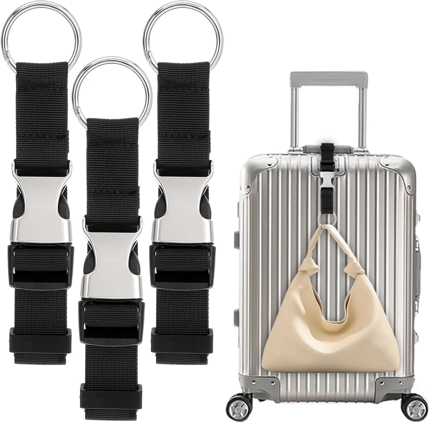 3 Pcs Heavy Duty Valises Strap Add A Bag Luggage Strap Luggage Accessories Belt Jacket Gripper Travelkin Straps for Suitcases Adjustable Suitcase Belt for Suitcases Add A Bag