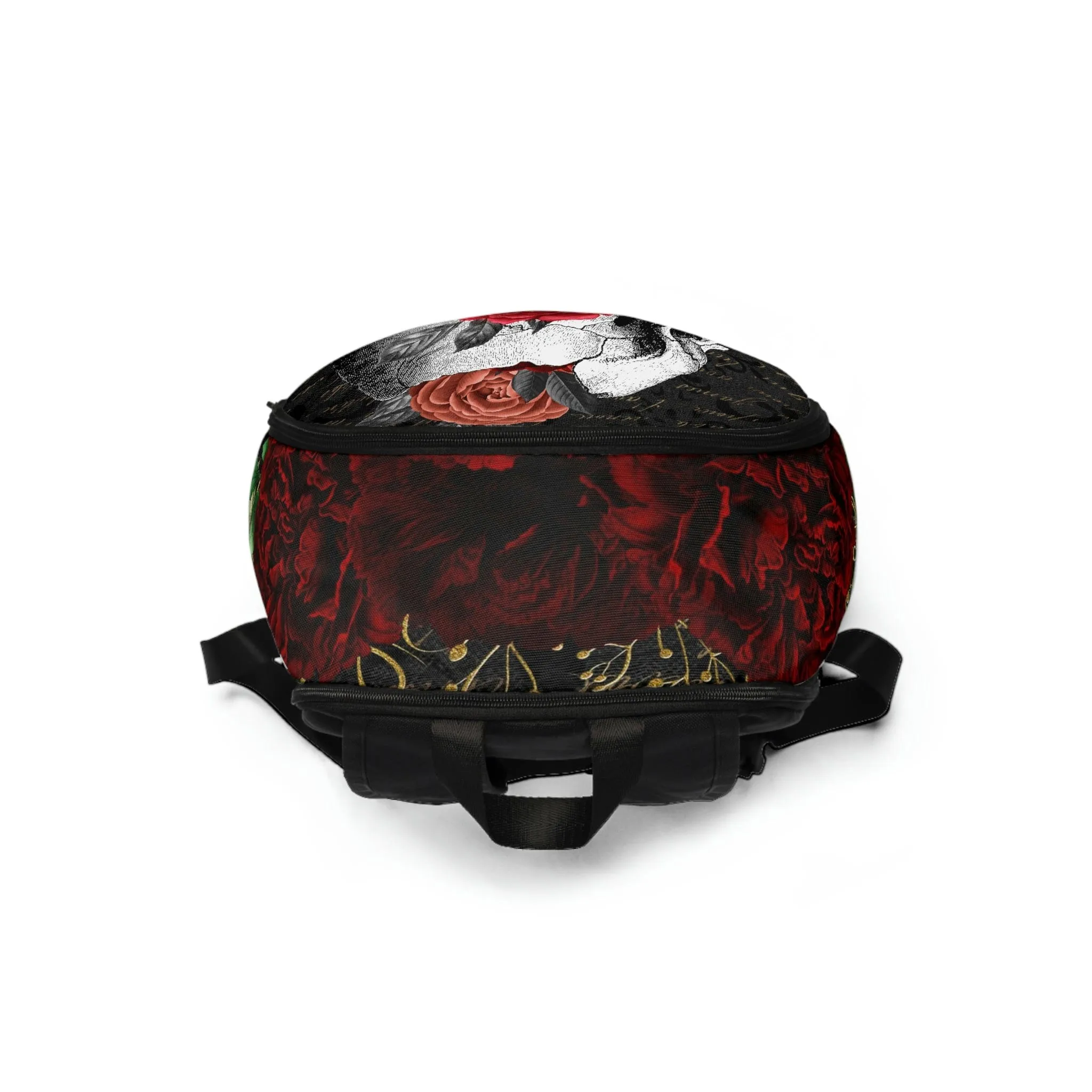 aSkull Floral Gothic Dark Fabric Backpack
