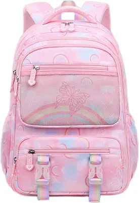 Backpacks for Girls Backpack for School Cute Kawaii Backpack Kids Book Bag School Bag for Elementary Primary Students, Pink