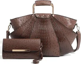 Bag Woman Large Capacity Leather Purse Fashion Designer Metal Top Handle Handbags Women Crossbody Large Bags for Women Tote
