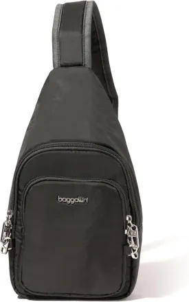 Baggallini Anti-Theft Daytripper Sling 7x12 Crossbody Travel Safe Bag W/Securtex Locking Zippers, Slash-Resistant & RFID