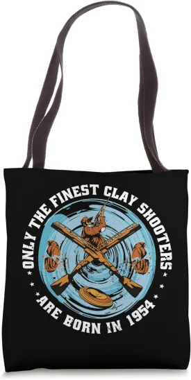 Clay Shooters Vintage 1954 birthday clay-pigeons shooting Tote Bag