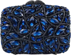 Colorful Crystal Clutch Box Handbag Women Sparkling Evening Bags for Wedding Party Prom Purse