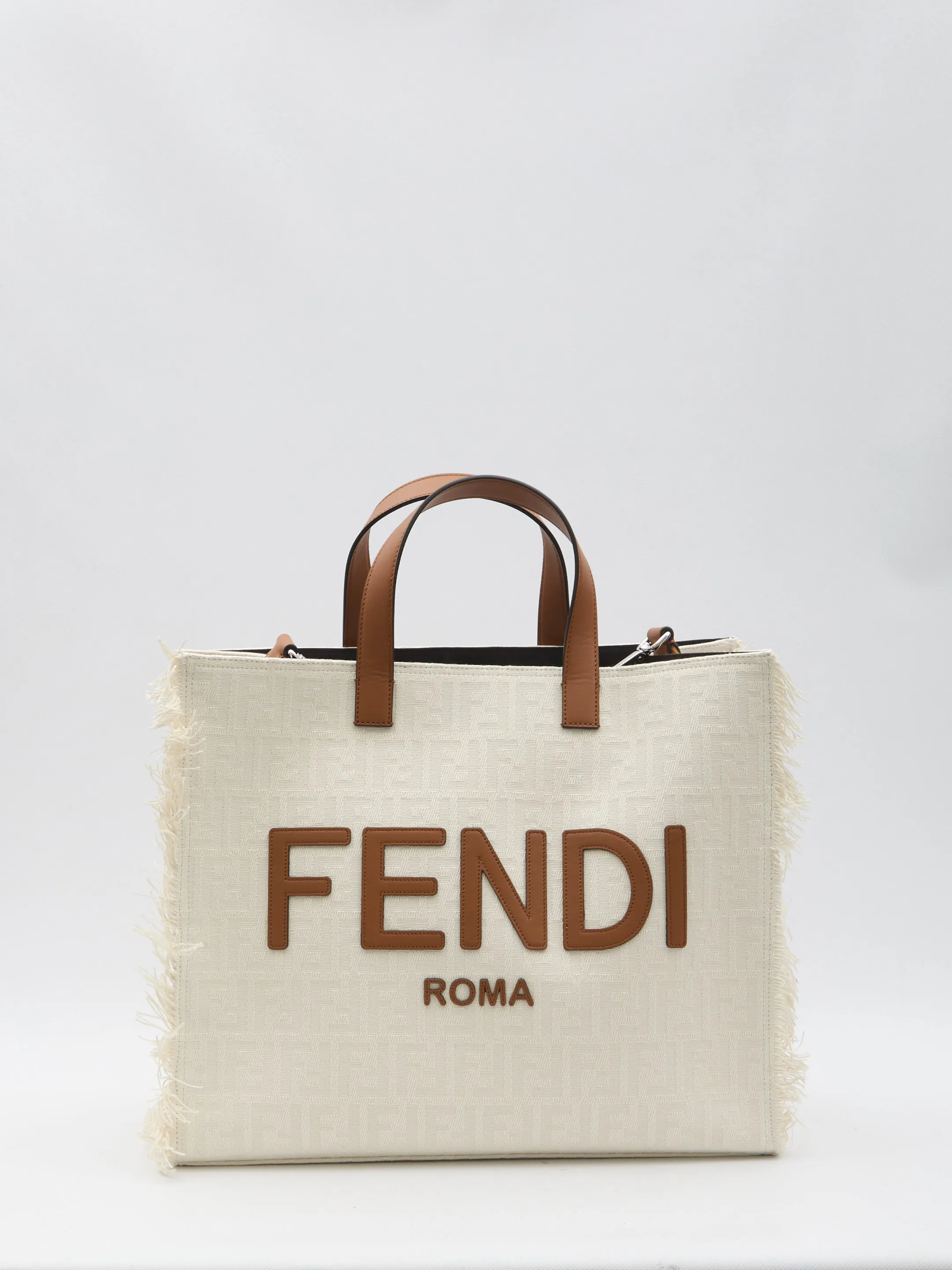 Fendi FF Shopper Bag in Cream