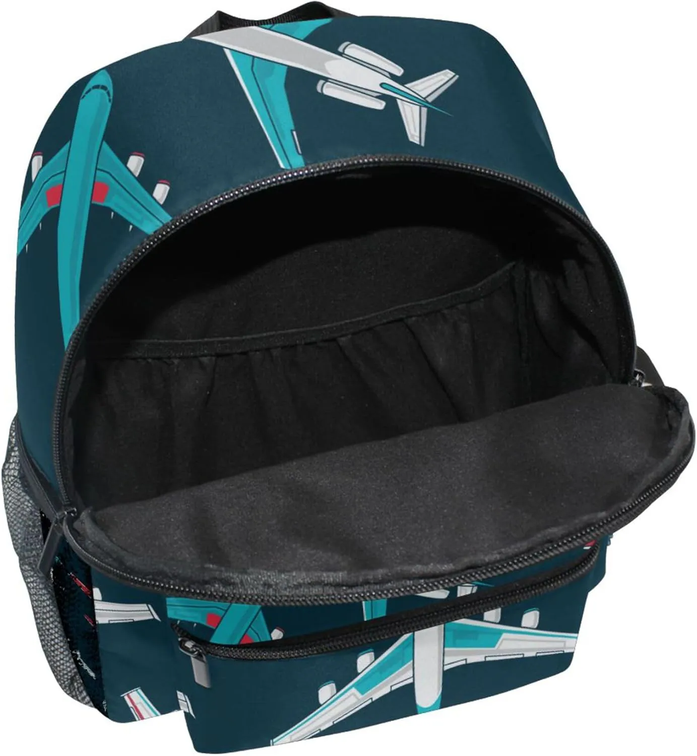 Fisyme Cartoon Airplanes Plane Toddler Backpack School Bag Kids Daypack for Kindergarten Preschool Nursery Girls Boys, S