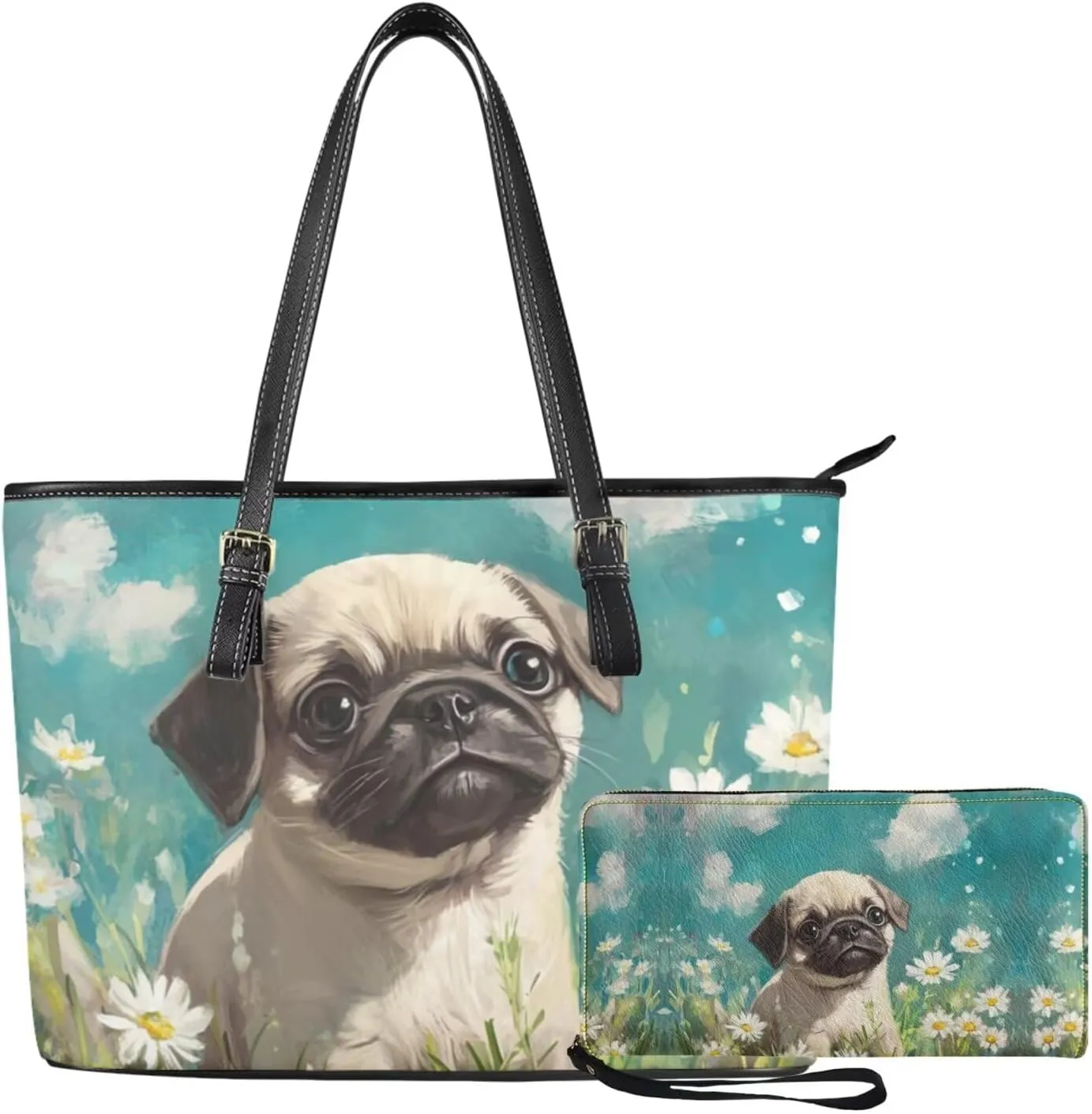 Handbags for Women Shoulder Bags Tote Satchel Hobo 2pcs Purse Set
