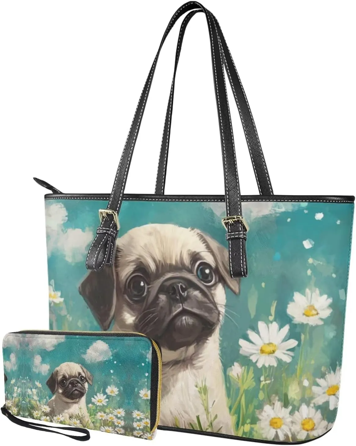 Handbags for Women Shoulder Bags Tote Satchel Hobo 2pcs Purse Set