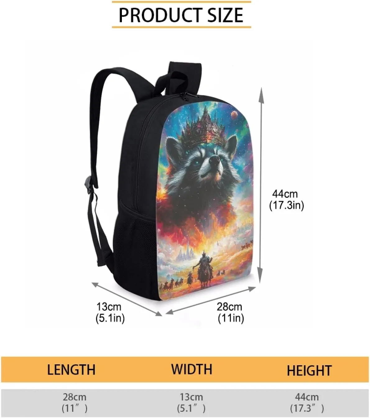 Hawapod Raccoon Bookbag For Preschool Kid Casual Laptop Backpack Student School Bag Boys Girls Travel School Backpack