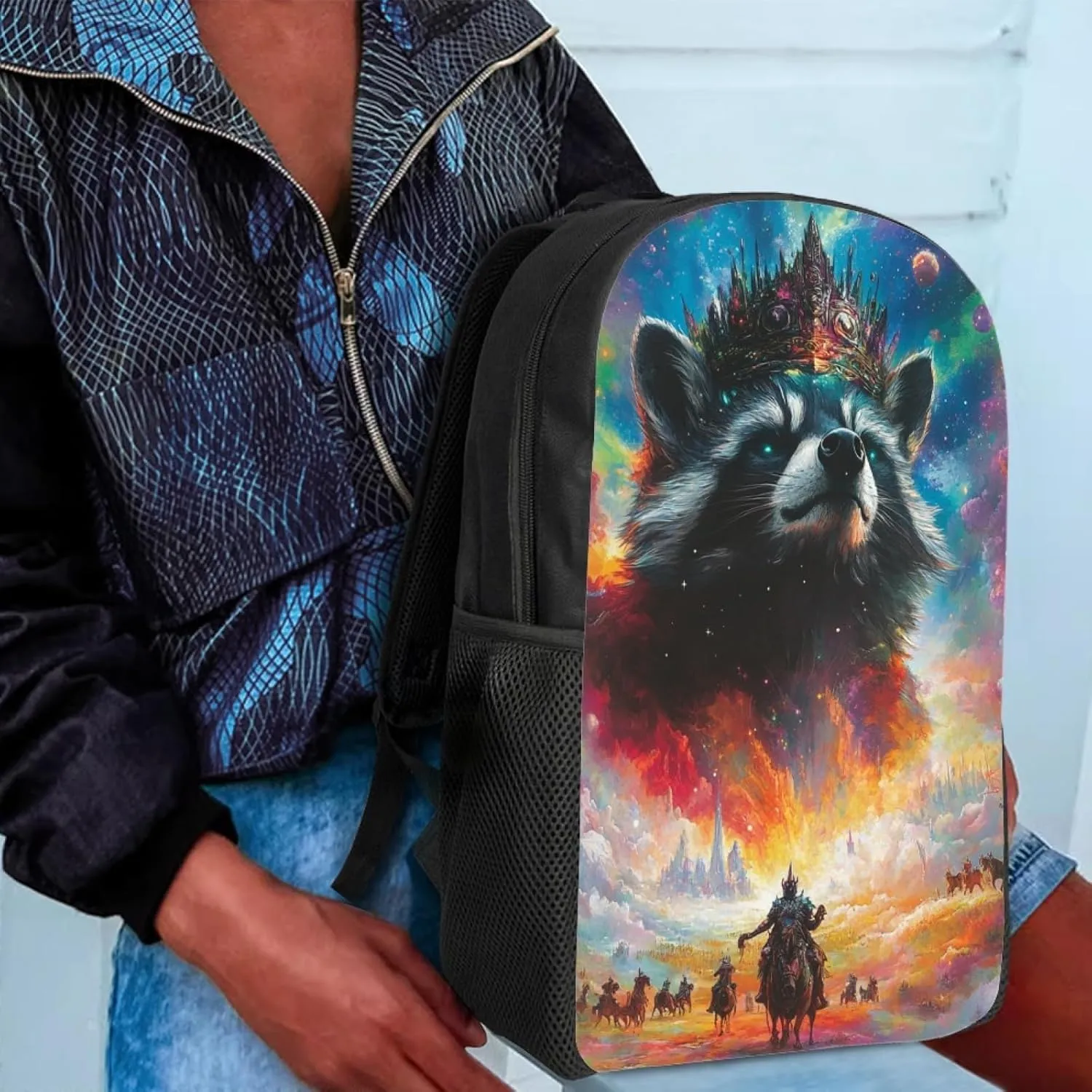 Hawapod Raccoon Bookbag For Preschool Kid Casual Laptop Backpack Student School Bag Boys Girls Travel School Backpack