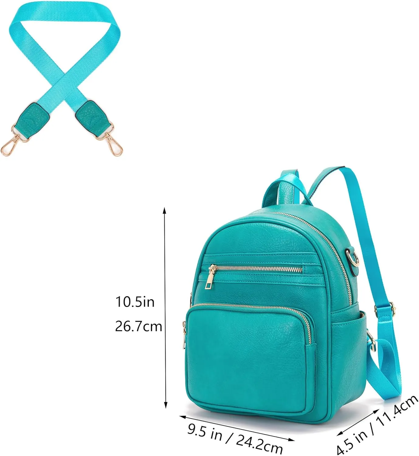 Idesort Small Backpack Purse for Women Girls Cute Backpacks Purse set with Wallet Convertible Shoulder bag