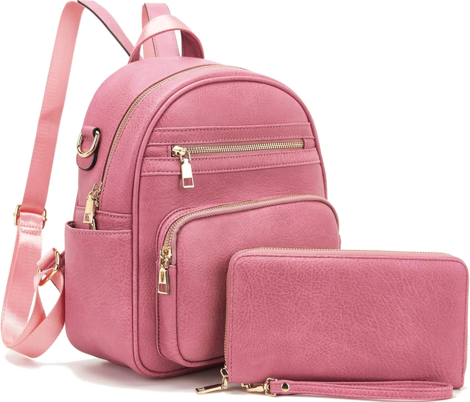 Idesort Small Backpack Purse for Women Girls Cute Backpacks Purse set with Wallet Convertible Shoulder bag
