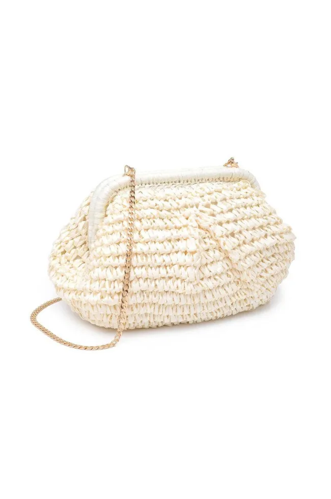 Ivory Woven Clutch