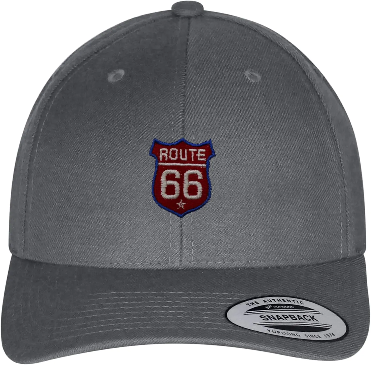 JPAK Route 66 Curved Bill Snapback Outdoor Cap Roadtrip Highway 66