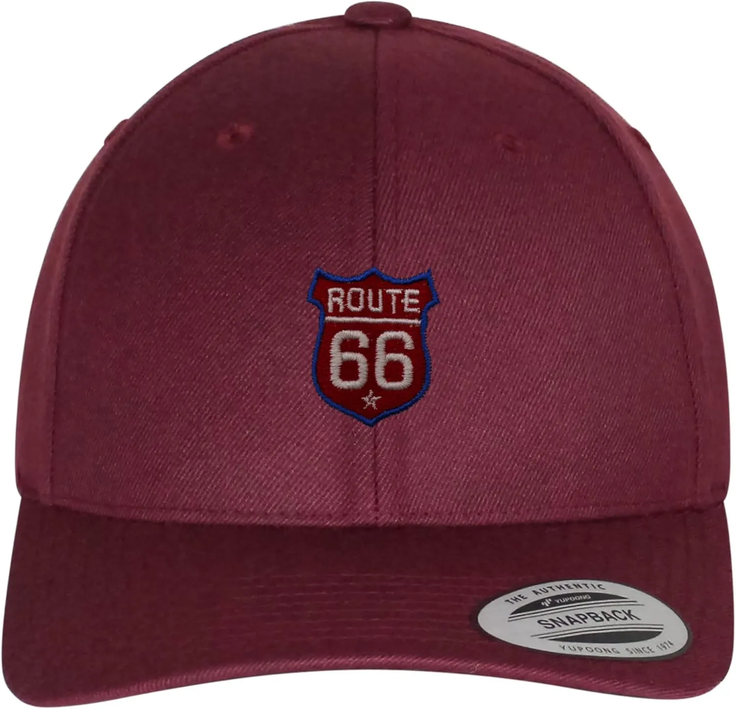 JPAK Route 66 Curved Bill Snapback Outdoor Cap Roadtrip Highway 66