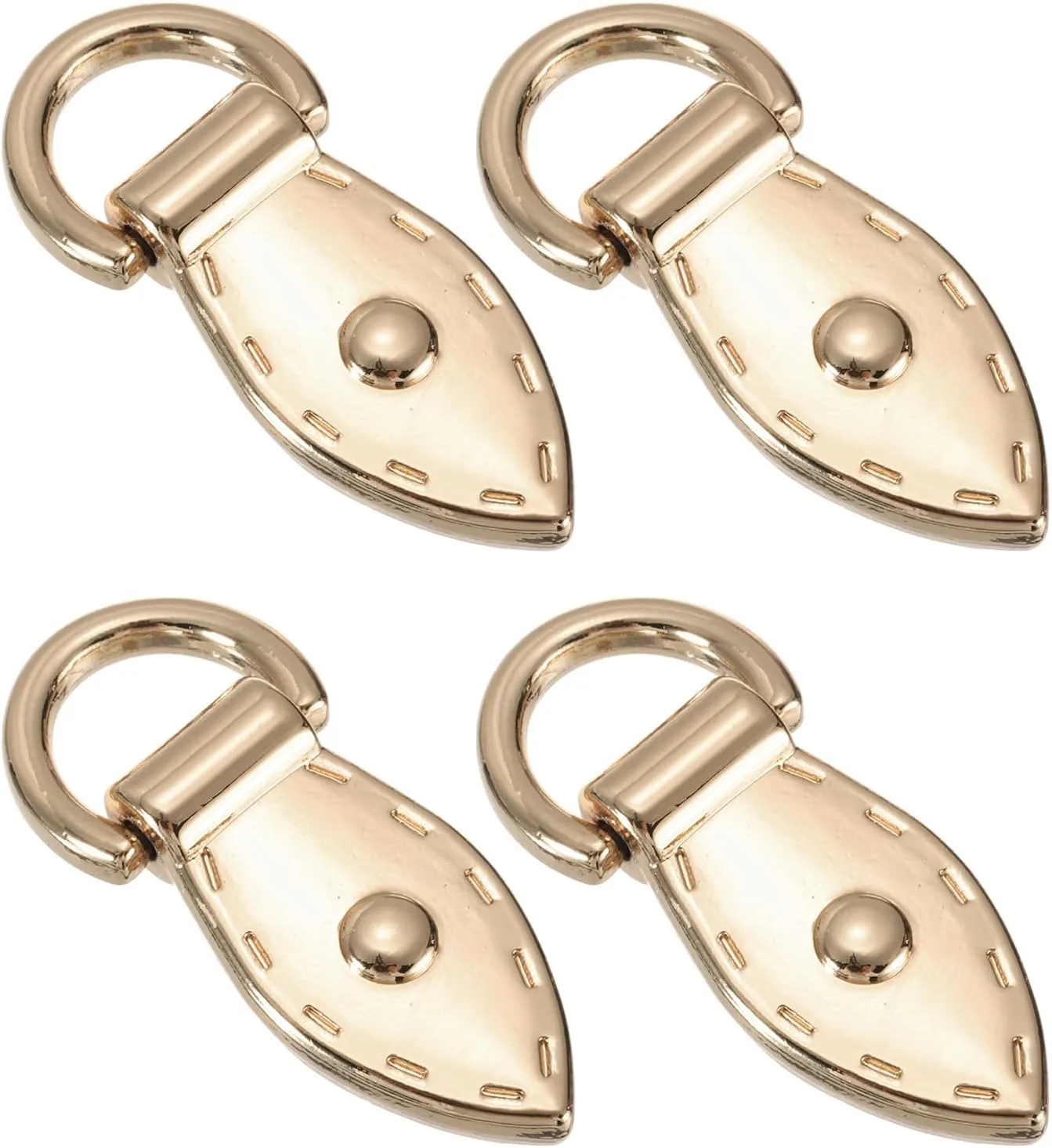 PATIKIL Bag Side Clip Buckle, Metal Purse Suspension Clasp Suspending Leaf Shape Handbag D Ring Buckle Chain Link Connector