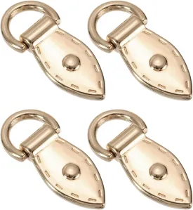 PATIKIL Bag Side Clip Buckle, Metal Purse Suspension Clasp Suspending Leaf Shape Handbag D Ring Buckle Chain Link Connector