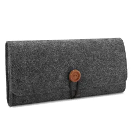 ProCase Carrying Case for Nintendo Switch OLED Model & Nintendo Switch, Portable Travel Bag Ultra Slim Felt Pouch for Switch 2017 / Switch OLED Model 2021 with 5 Game Cartridges Holders Grey