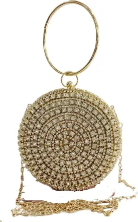 Rhinestone Purse Diamonds Rhinestone Handbag Female Round Top Handle Bags Evening Party Clutches