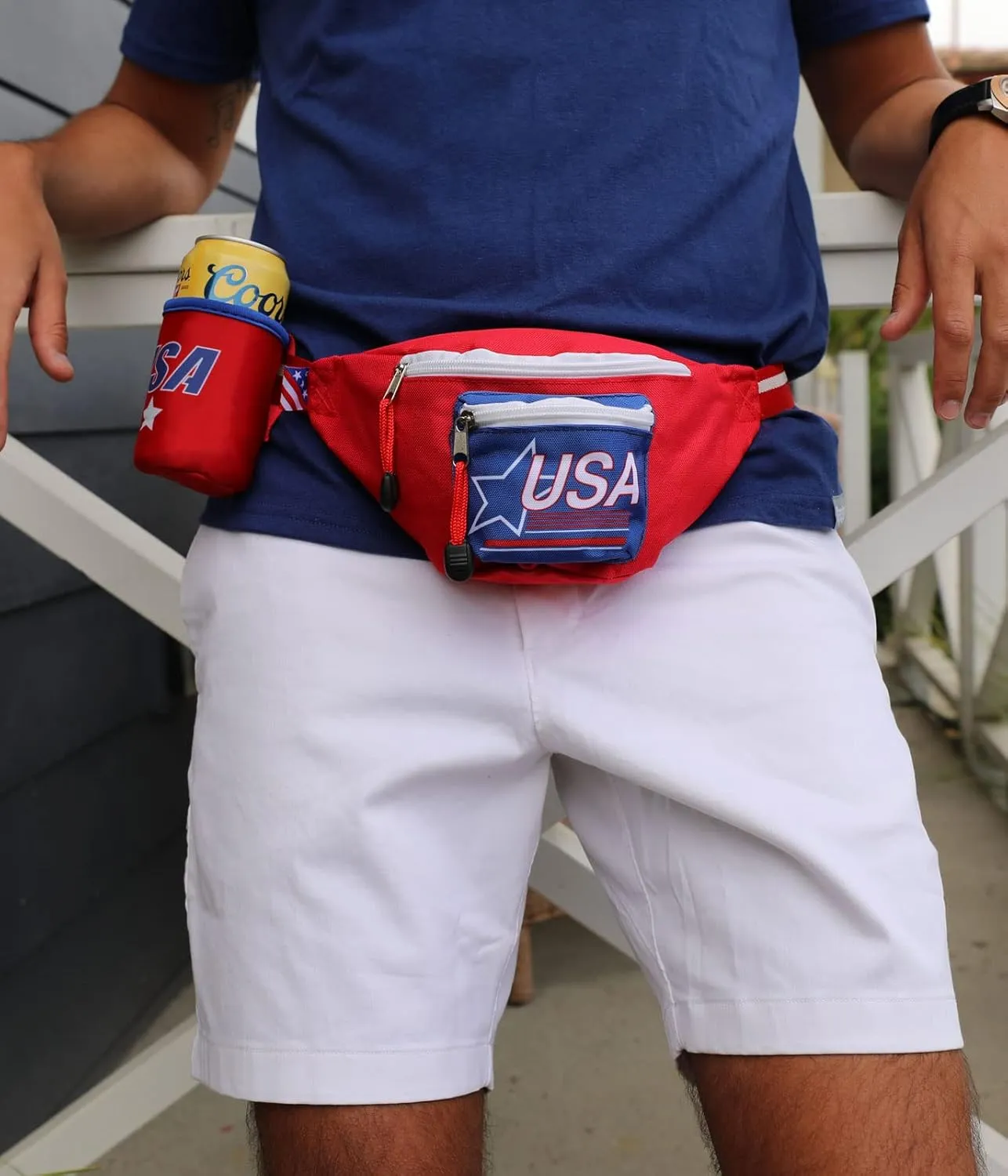 Tipsy Elves Unisex Adult Patriotic Fanny Pack 2024