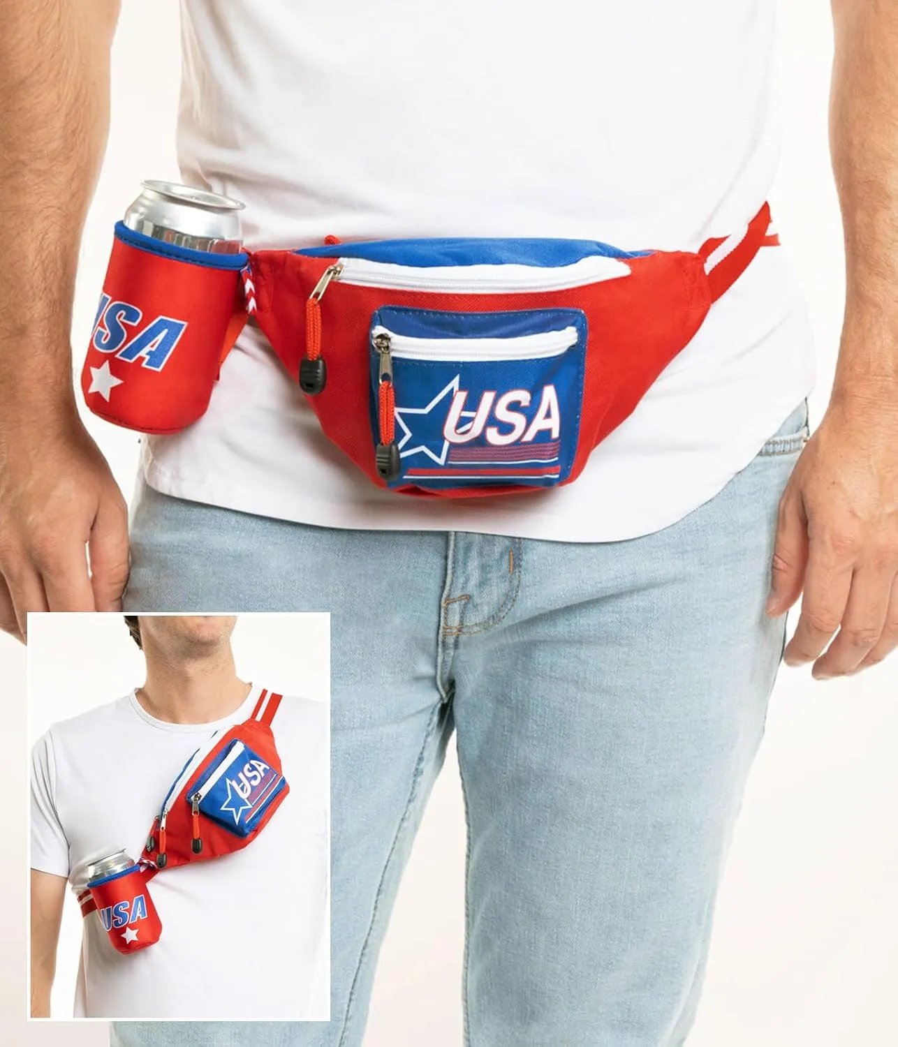 Tipsy Elves Unisex Adult Patriotic Fanny Pack 2024
