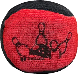 TonGass (1-Pack, Black and Red Microfiber Ultra Dry Bowling Grip Ball, Microfiber Bowling Grip Bags, Bowlings Powder Bag for Hands Use