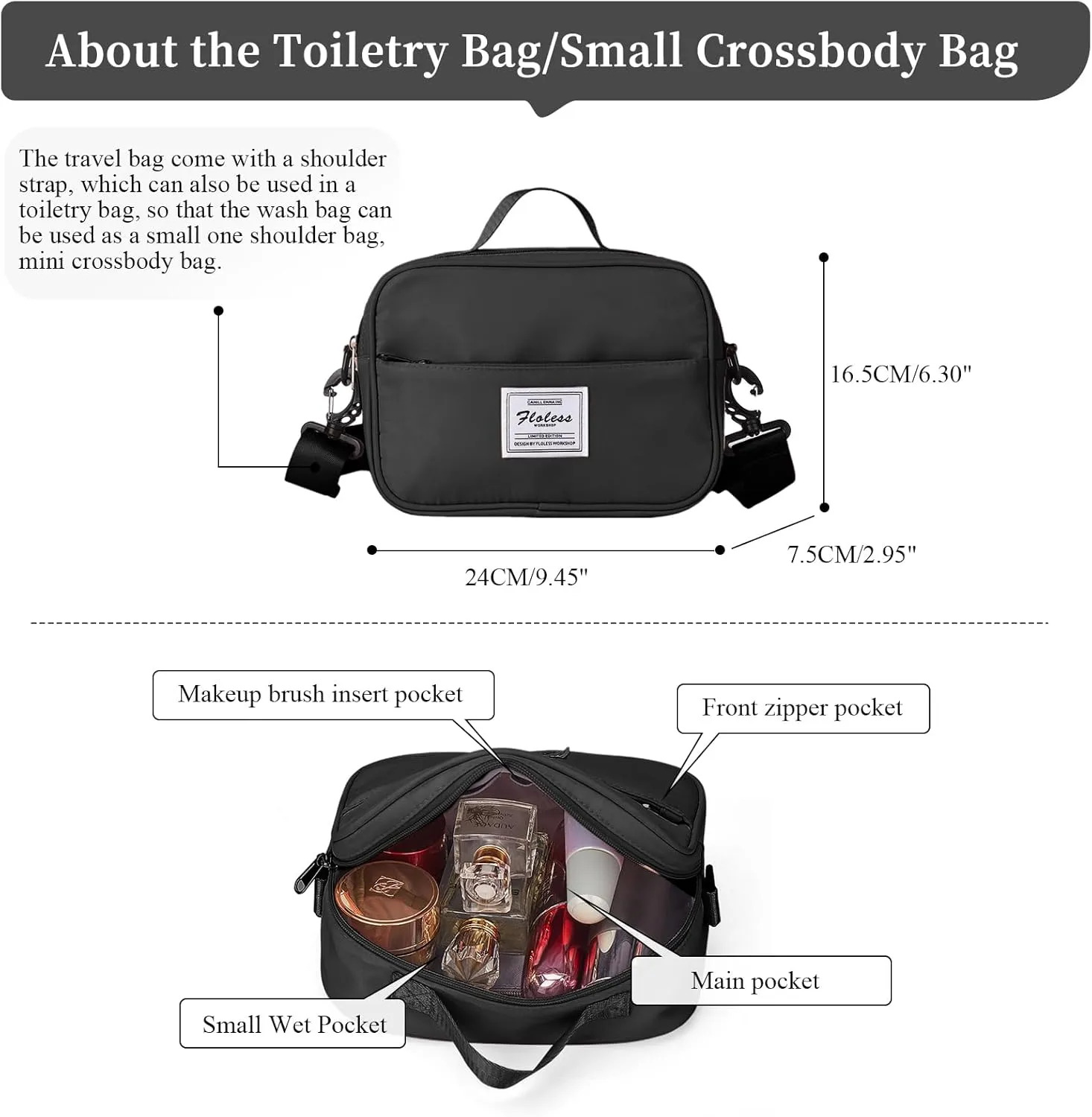 Weekender Bags for Women,Personal Item Travel Bag with Shoes Compartment,Overnight Travel Duffel Bag with Toiletry Bag,Medium