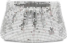 Women's Evening Clutches Metal Mesh Party Purse Bag(Mini,Purple)