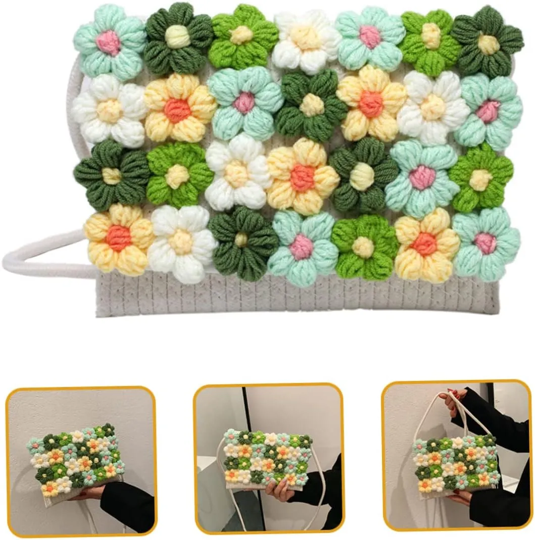 Woolen Bag Crossbody Shoulder Tote Bag for Women Womens Wallet Rattan Handbag Women Tote Woven